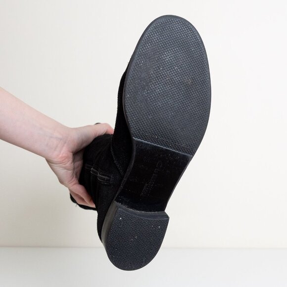 La Canadienne Black Suede Leather Knee High Boots Size 8.5 Made in Canada - Picture 11 of 13